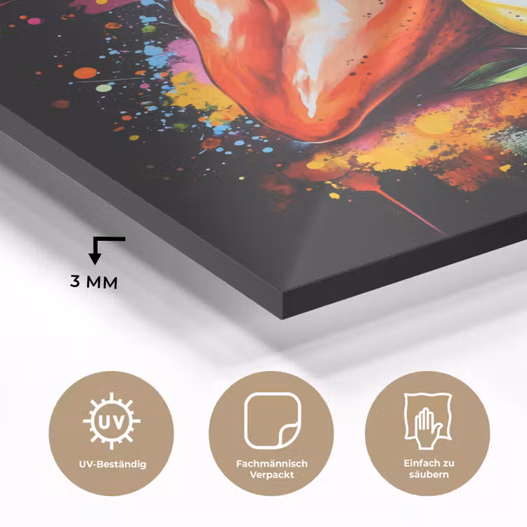 Paprika - Peer - Citroen - Graffiti - Verf - Abstract plexiglas 5mm klein -wsfeer2_DE