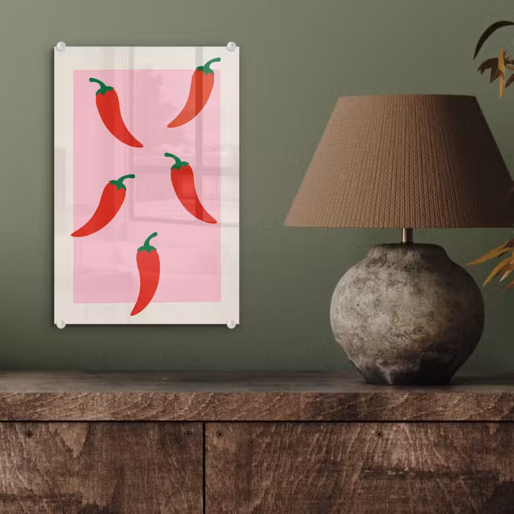 Pepers - Rood - Illustratie plexiglas 5mm klein -sfeer3