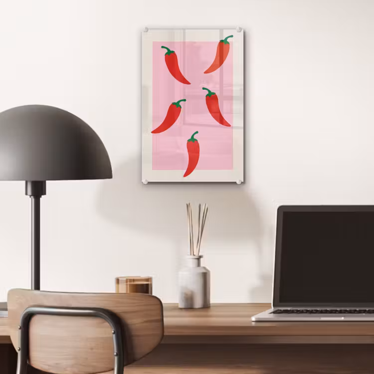 Pepers - Rood - Illustratie plexiglas 5mm klein -sfeer6