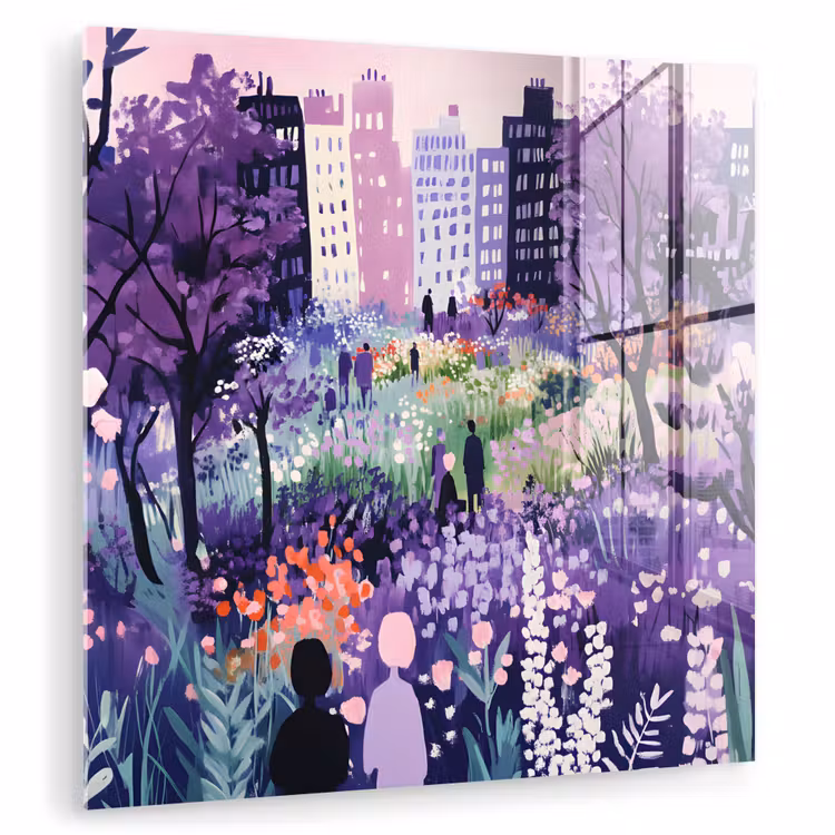 Park - Bomen - Bloemen - Gebouwen plexiglas 5mm klein -zzzproduct_nieuw