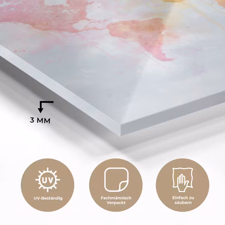 Pastel - Wereldkaart - Druppels plexiglas 5mm klein -wsfeer2_DE