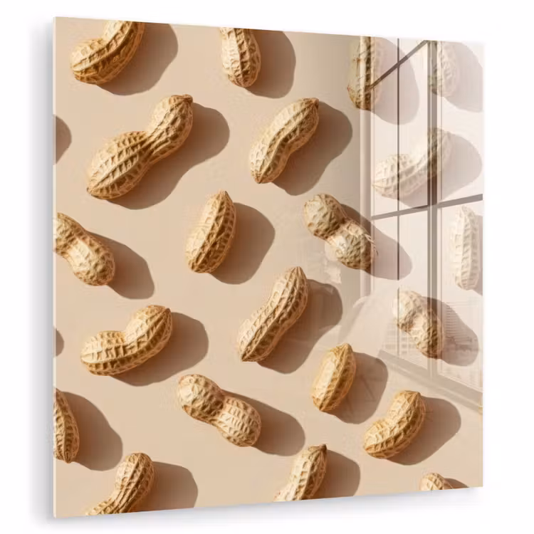 Pinda's - Patroon - Beige plexiglas 5mm klein -zzzproduct_nieuw