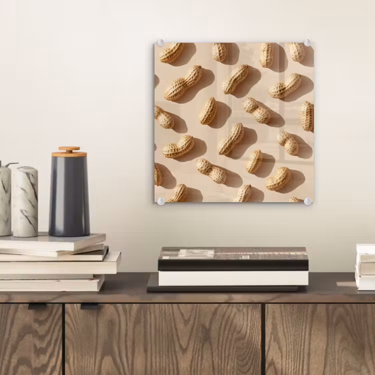 Pinda's - Patroon - Beige plexiglas 5mm klein -sfeer1