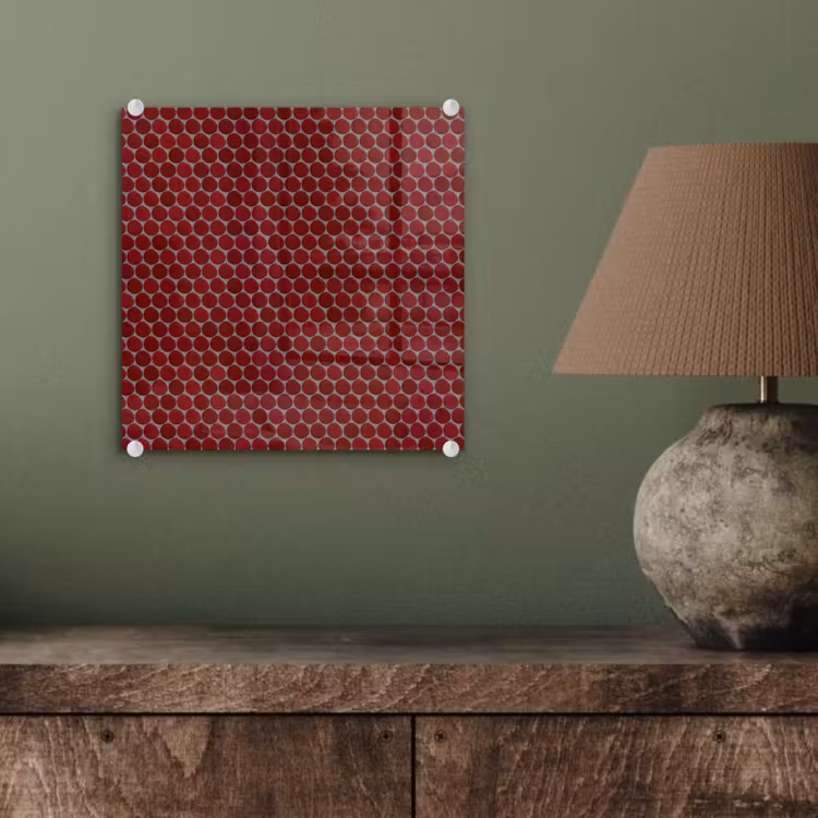 Penny - Mozaïek - Rond - Rood plexiglas 5mm klein 11 -sfeer3