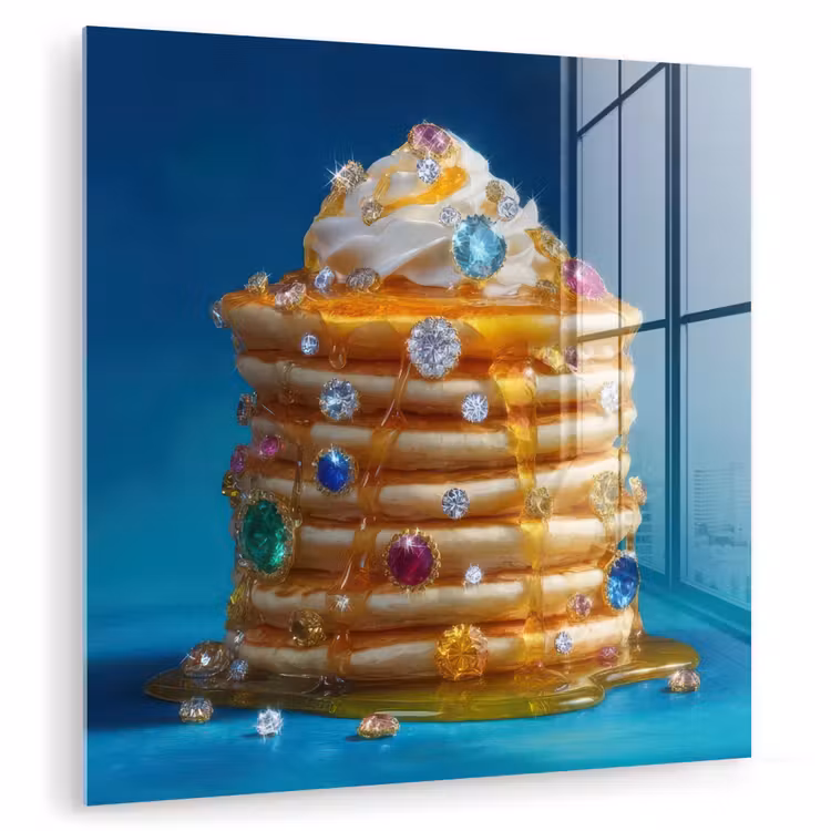 Pannenkoeken - Steentjes - Glitter - Slagroom plexiglas 5mm klein -zzzproduct_nieuw