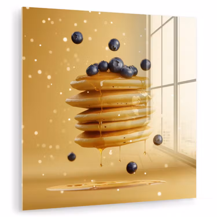 Pannenkoeken - Eten - Honing - Geel plexiglas 5mm klein -zzzproduct_nieuw