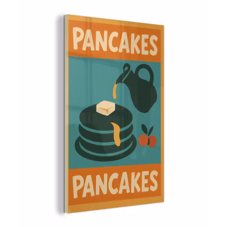 Pannenkoeken - Siroop - Illustratie - Oranje plexiglas 5mm klein -z3d