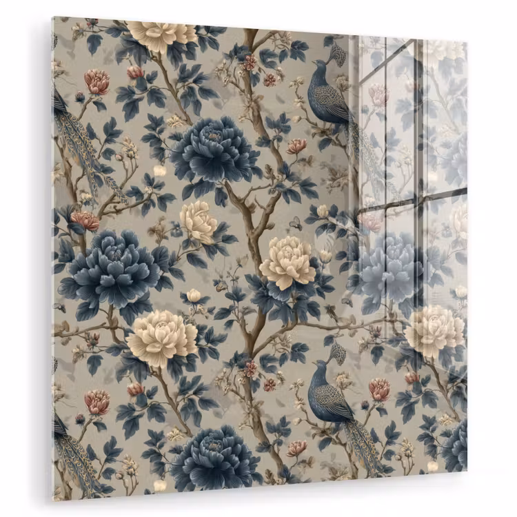 Pauw - Bloemen - Blauw plexiglas 5mm klein 11 -zzzproduct_nieuw