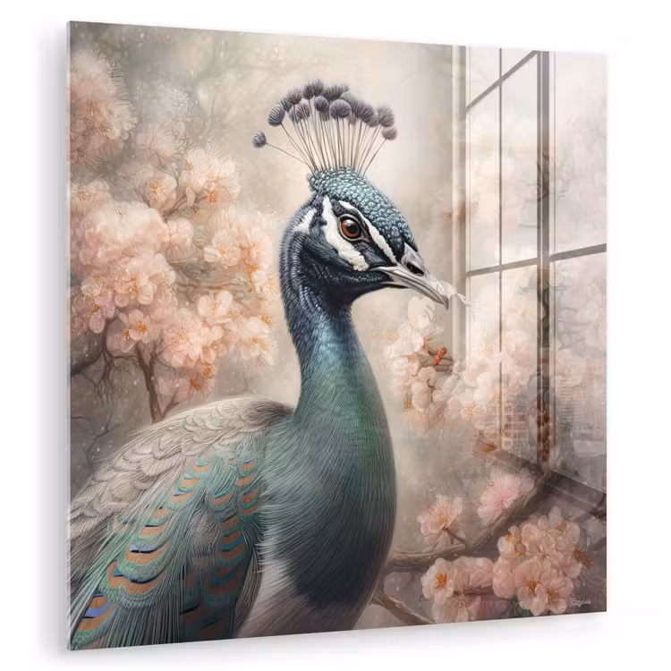 Pauw - Vogels - Bloemen - Boom - Botanisch plexiglas 5mm klein -zzzproduct_nieuw