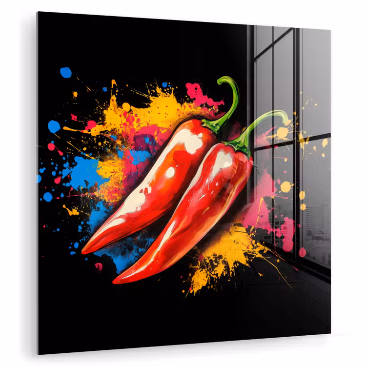 Peper - Graffiti - Verf - Abstract - Modern - Kleurrijk plexiglas 5mm klein -zzzproduct_nieuw