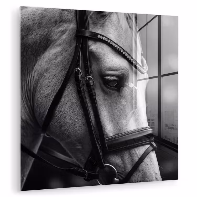 Paard - Schimmel - Portret plexiglas 5mm klein -zzzproduct_nieuw