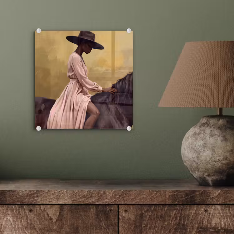 Paard - Klassiek - Oker plexiglas 5mm klein -sfeer3