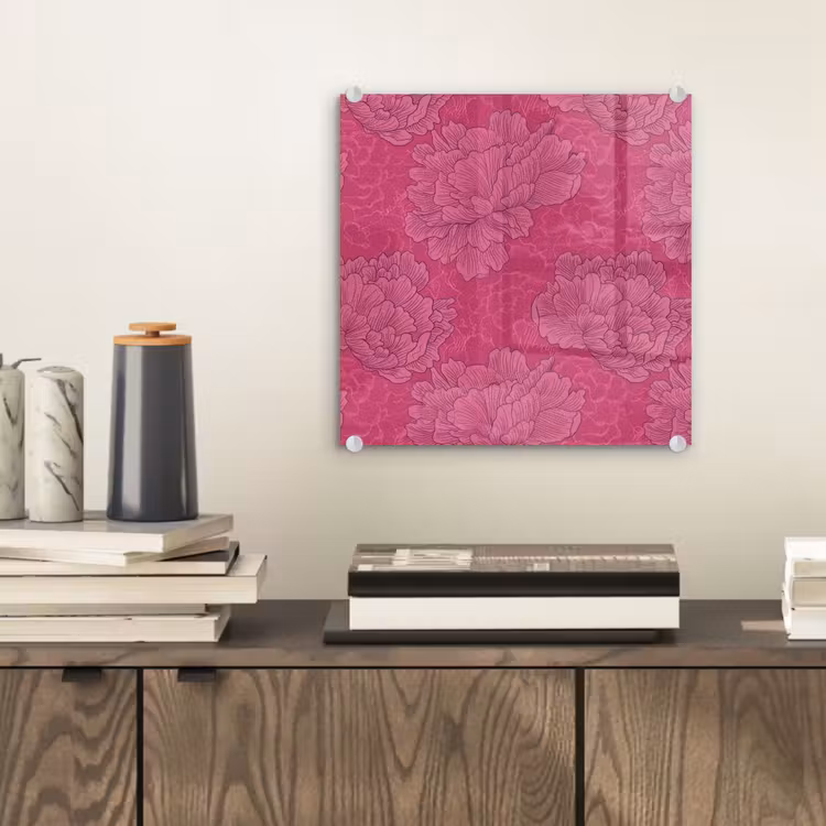 Pioenrozen - Energiek - Roze plexiglas 5mm klein 11 -sfeer1
