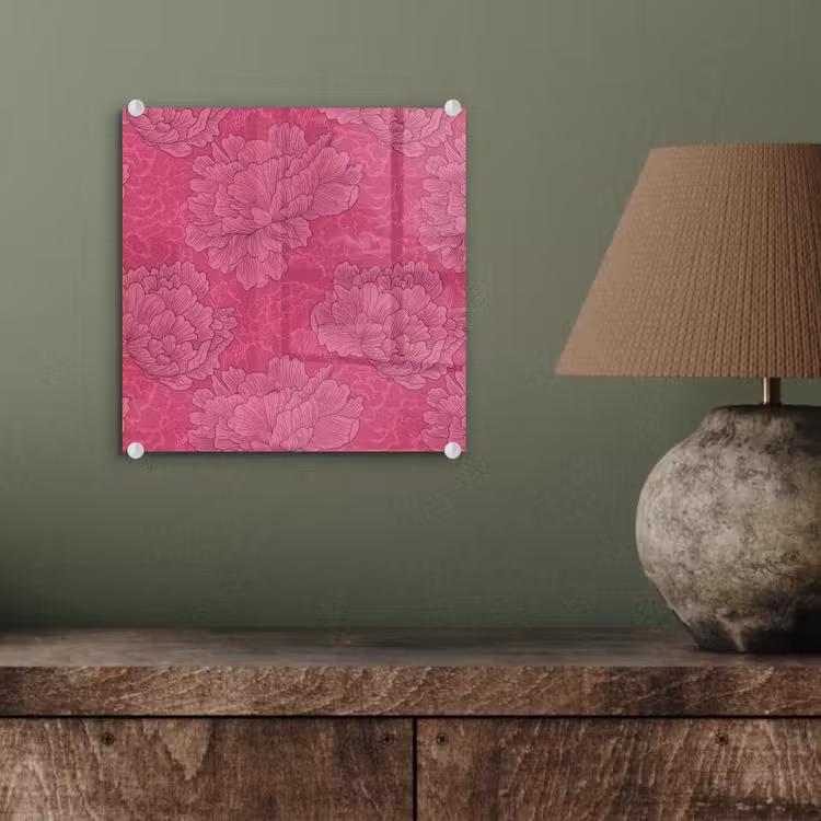 Pioenrozen - Energiek - Roze plexiglas 5mm klein 11 -sfeer3