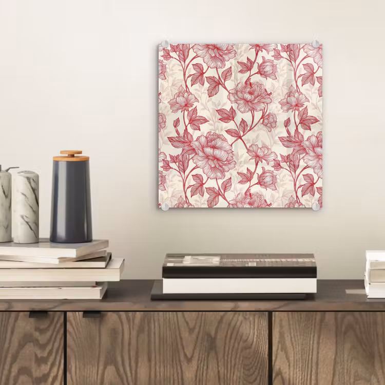 Pioenrozen - Modern - Rood plexiglas 5mm klein 11 -sfeer1