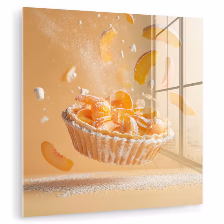 Peach - Eten - Taart - Oranje plexiglas 5mm klein -zzzproduct_nieuw
