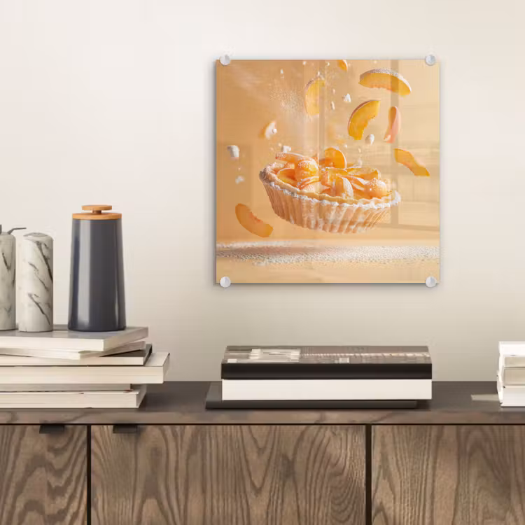 Peach - Eten - Taart - Oranje plexiglas 5mm klein -sfeer1