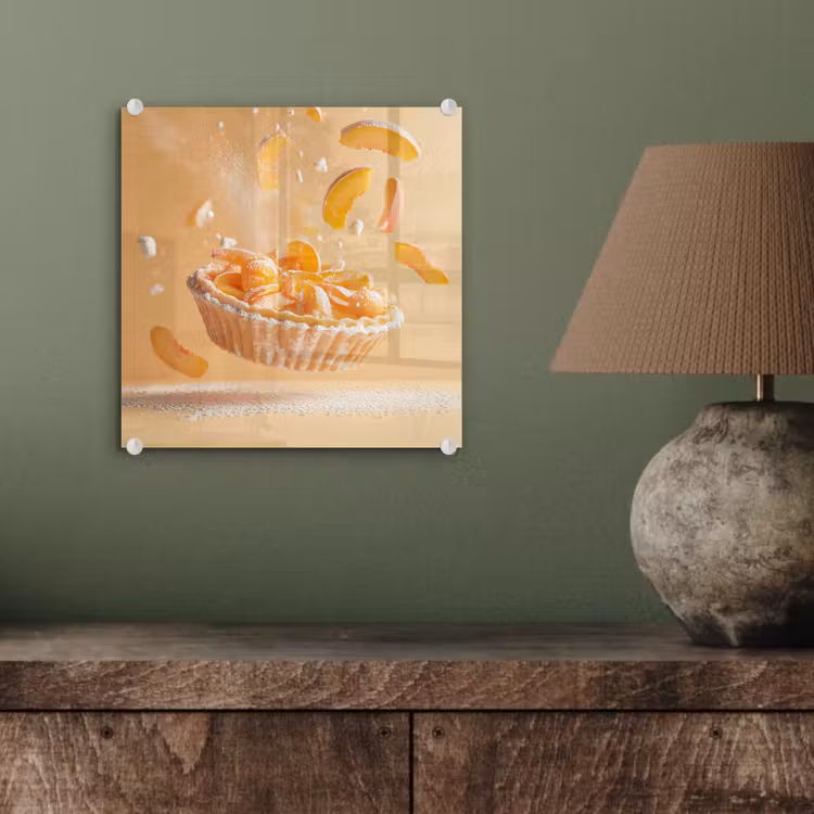 Peach - Eten - Taart - Oranje plexiglas 5mm klein -sfeer3