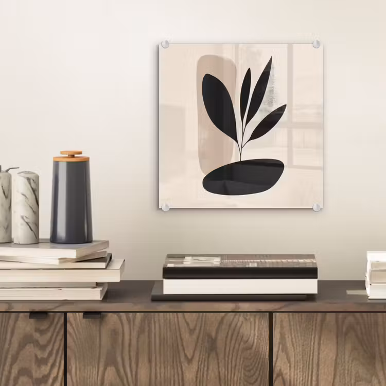 Plant - Beige - Japandi plexiglas 5mm klein -sfeer1