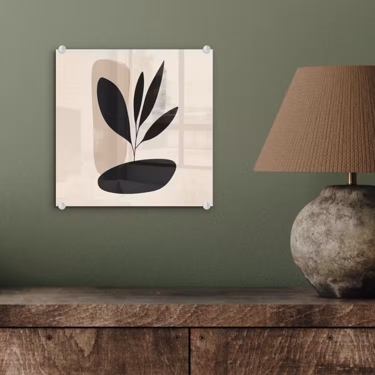 Plant - Beige - Japandi plexiglas 5mm klein -sfeer3