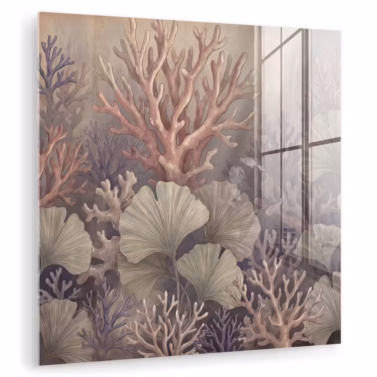 Plant - Bladeren - Zee - Illustratie - Groen plexiglas 5mm klein -zzzproduct_nieuw