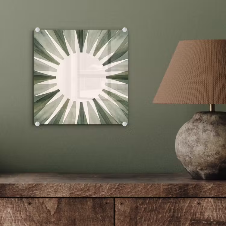 Planten - Abstract - Waterverf - Groen - Natuur plexiglas 5mm klein -sfeer3