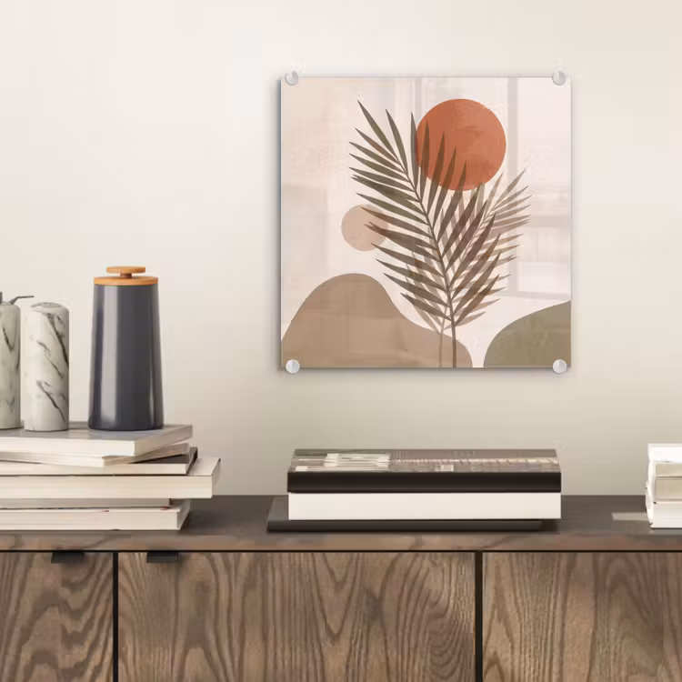 Planten - Bladeren - Abstract - Modern - Beige plexiglas 5mm klein -sfeer1