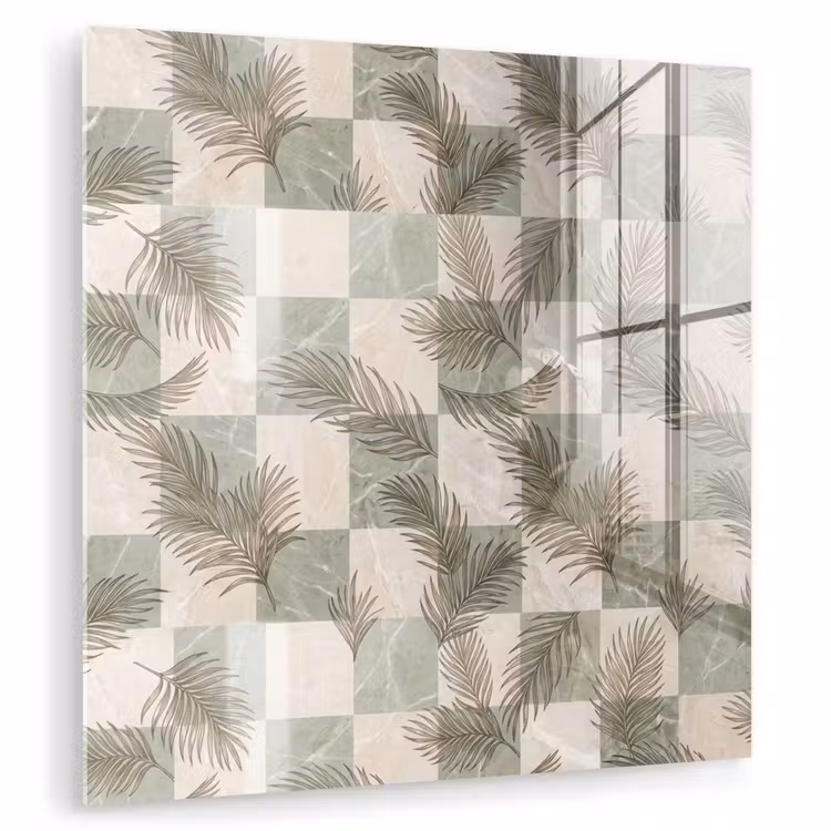 Planten - Bladeren - Marmer - Modern - Groen plexiglas 5mm klein -zzzproduct_nieuw