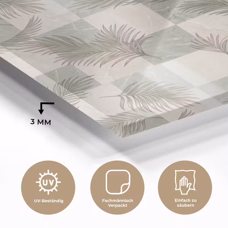 Planten - Bladeren - Marmer - Modern - Groen plexiglas 5mm klein -wsfeer2_DE