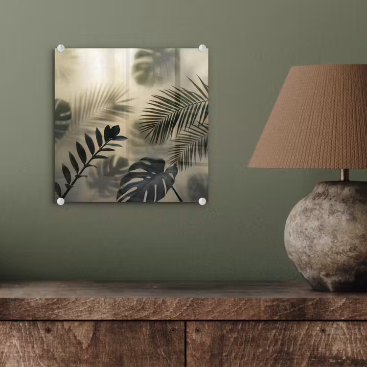 Planten - Bladeren - Schaduwen - Groen - Modern plexiglas 5mm klein -sfeer3