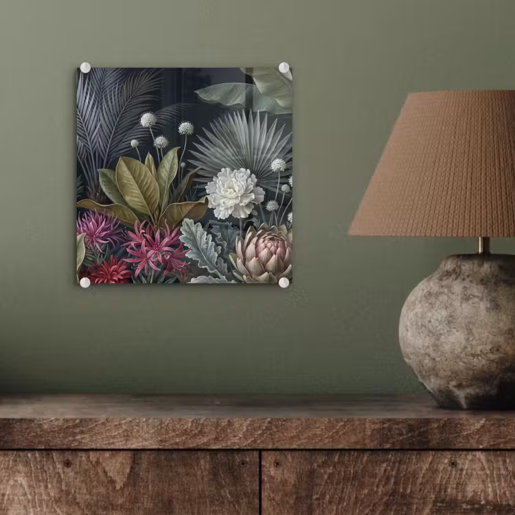 Planten - Tropisch - Botanisch - Donker - Groen plexiglas 5mm klein -sfeer3