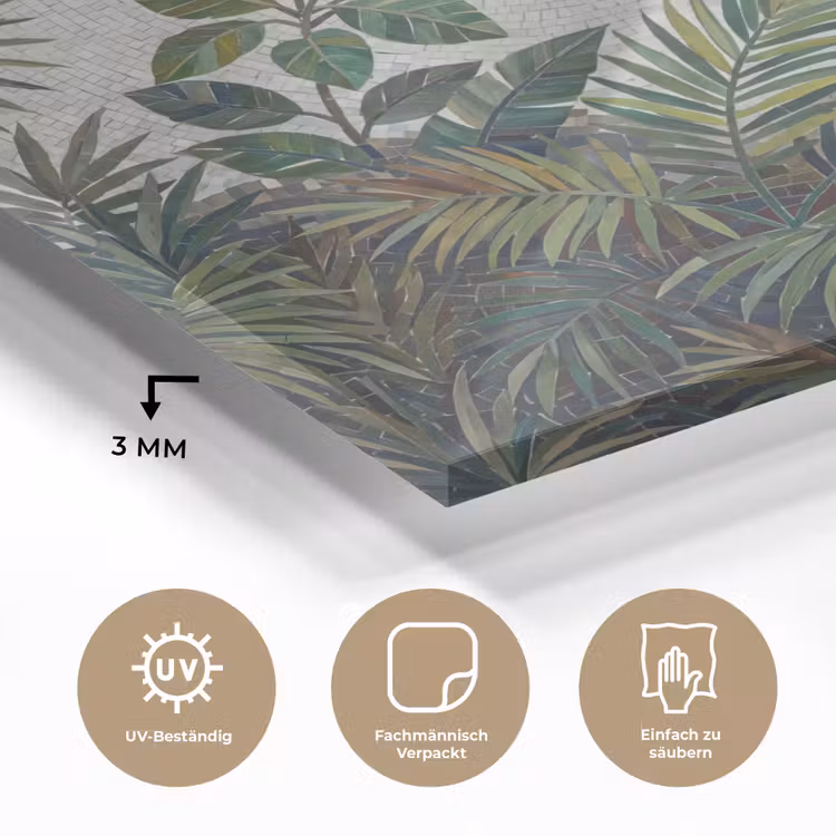 Planten - Tropisch - Mozaïek - Groen - Natuur plexiglas 5mm klein -wsfeer2_DE