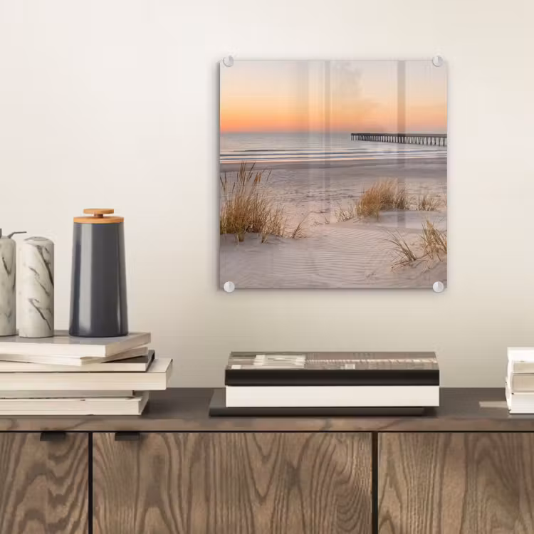 Pier - Zonsondergang - Strand plexiglas 5mm klein -sfeer1