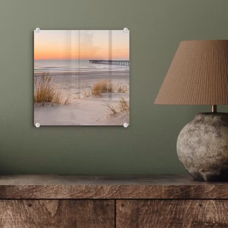 Pier - Zonsondergang - Strand plexiglas 5mm klein -sfeer3