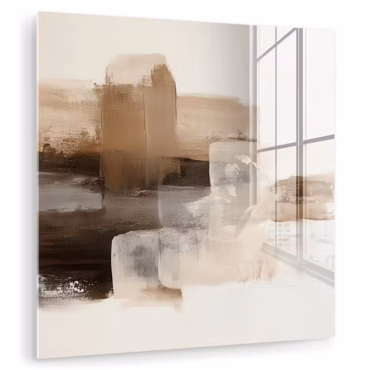 Penseelstreken - Abstract landschap - Rust plexiglas 5mm klein -zzzproduct_nieuw