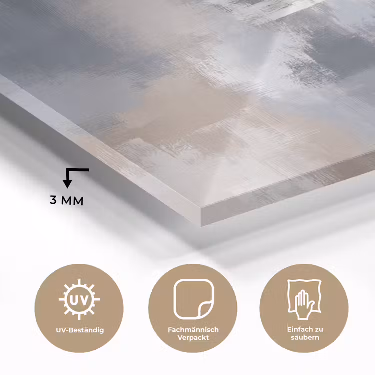 Penseelstreken - Schilderij - Beige plexiglas 5mm klein -wsfeer2_DE
