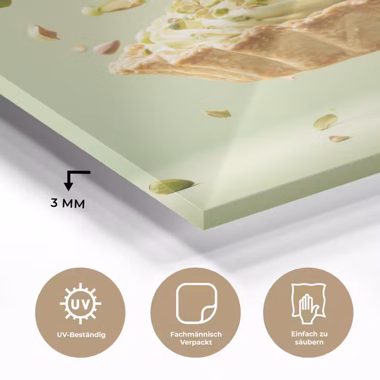 Pistache - Taart - Noten - Eten plexiglas 5mm klein -wsfeer2_DE