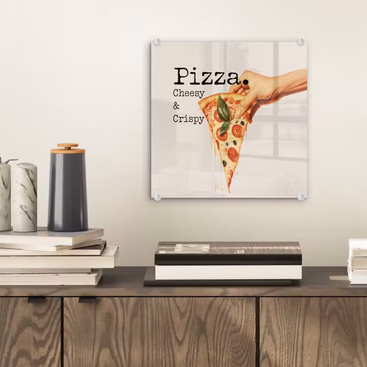 Pizza - Kaas - Pepperoni plexiglas 5mm klein -sfeer1