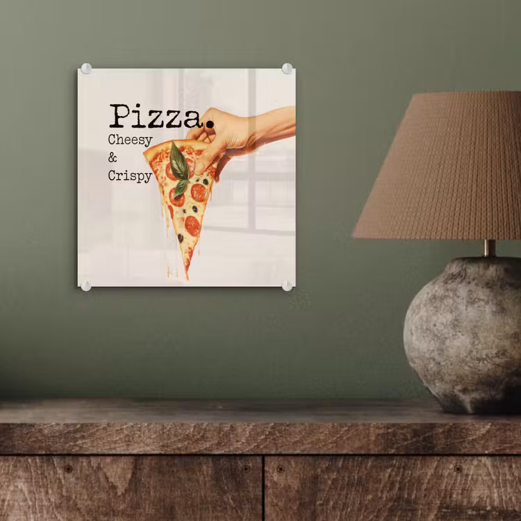 Pizza - Kaas - Pepperoni plexiglas 5mm klein -sfeer3