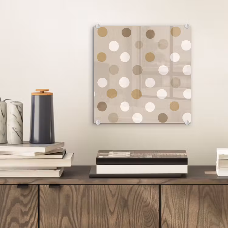 Polka - Dots - Beige plexiglas 5mm klein 11 -sfeer1