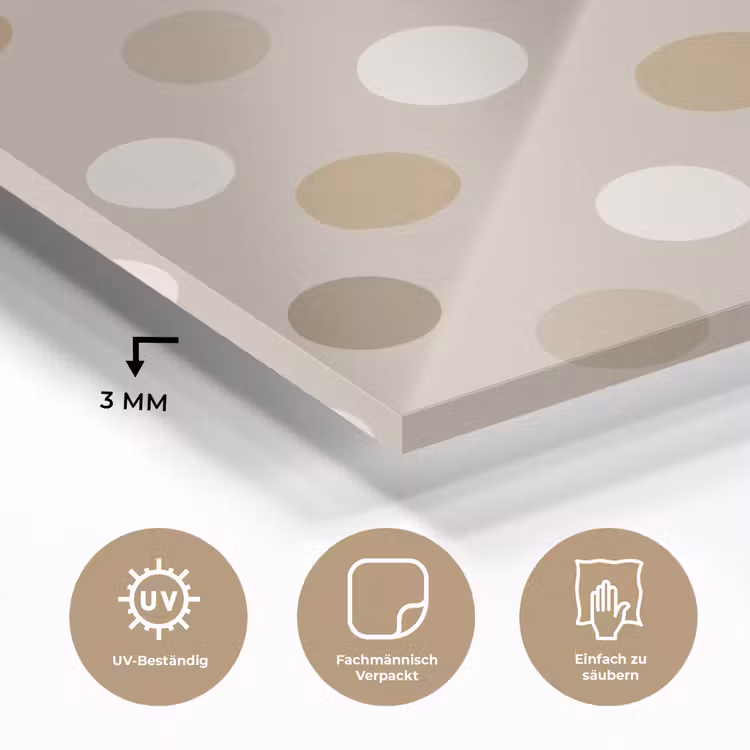 Polka - Dots - Beige plexiglas 5mm klein 11 -wsfeer2_DE