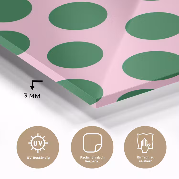 Polkadots - Patroon - Groen plexiglas 5mm klein 11 -wsfeer2_DE