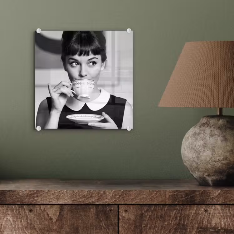 Portret - Thee - Vrouw plexiglas 5mm klein -sfeer3