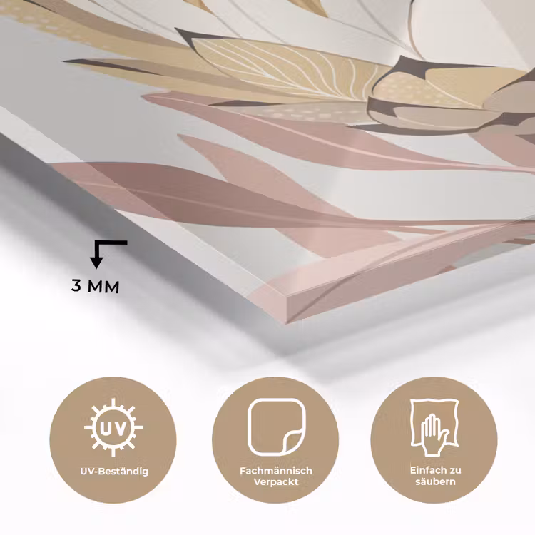 Protea - Bloem - Botanisch - Beige plexiglas 5mm klein -wsfeer2_DE