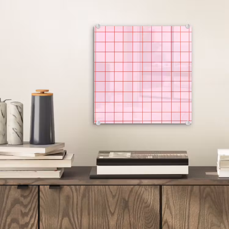 Raster - Patroon - Roze plexiglas 5mm klein 11 -sfeer1