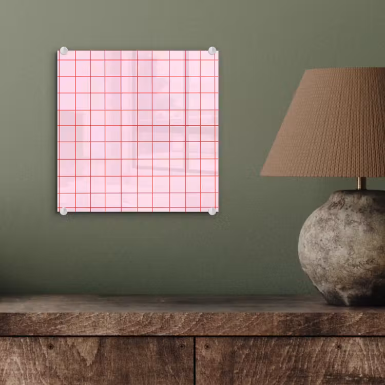 Raster - Patroon - Roze plexiglas 5mm klein 11 -sfeer3