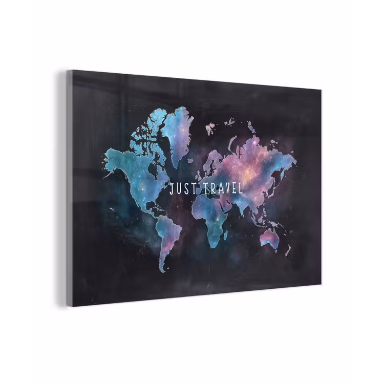 Travel - Sterrennevels - Wereldkaart - Krijtbord plexiglas 5mm klein -zzzproduct_nieuw