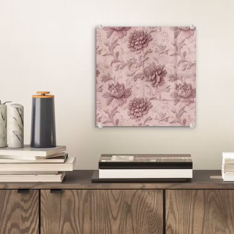 Reliëf - Pioenrozen - Roze plexiglas 5mm klein 11 -sfeer1