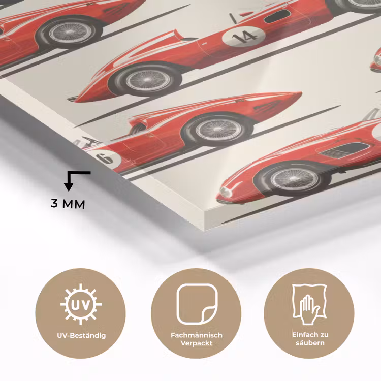 Raceauto - Retro - Rood plexiglas 5mm klein 11 -wsfeer2_DE