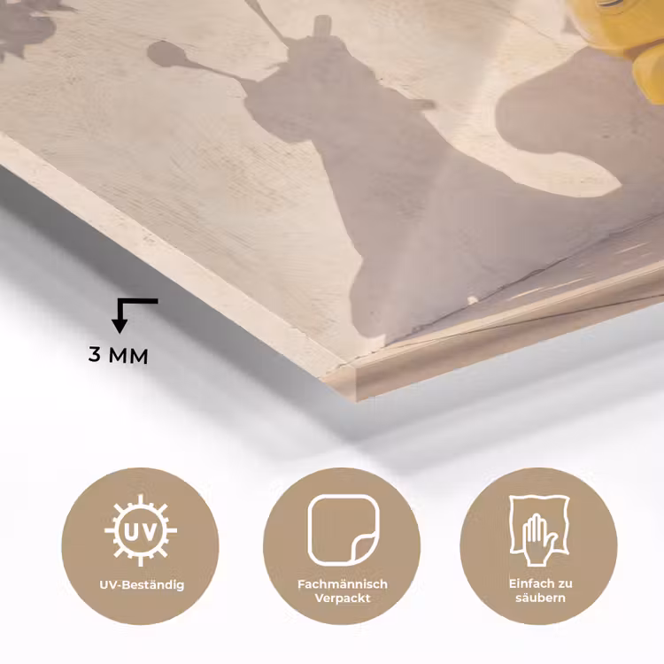 Glasbild - Roller – Natur – Sommer – Gelb – Mittelmeer - Scooter - Natuur - Zomer - Geel - Mediterraan plexiglas 5mm klein